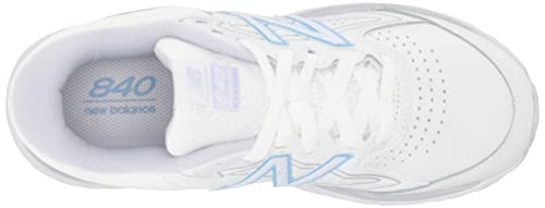 New Balance Women's 840 V3 Walking Shoe, White/Silent Grey, 8.5 X-Wide