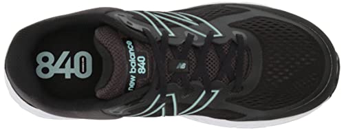 New Balance Women's 840 V5 Running Shoe, Black/Storm Blue, 8 Wide