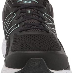 New Balance Women's 840 V5 Running Shoe, Black/Storm Blue, 8 Wide