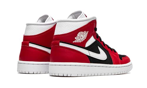 Nike Women's Jordan 1 Mid shoe, Gym Red/White-black, 7