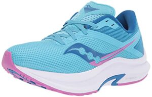 saucony women's axon road running shoe, blaze/royal, 10