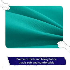 idee-home Patio Cushion Covers Replacement, Outdoor Cushion Slipcovers, Waterproof Chair Seat Cover for Sofa Couch Furniture Outside Zipper Design, 6 Set 22 Inchx20 Inch Peacock Blue