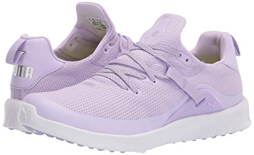 PUMA Women's Laguna Sport Golf Shoe, Light Lavender Silver White, 9