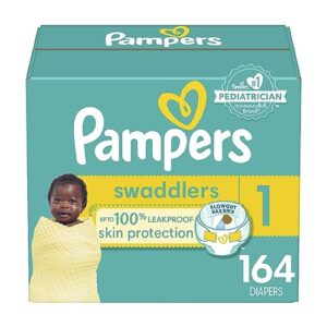 pampers swaddlers newborn diaper size 1 164 count