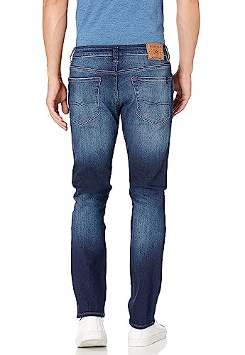 Buffalo David Bitton Men's Slim Ash Jeans, Light Medium Indigo, 32x32