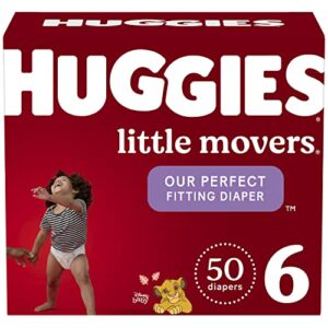 huggies little movers diapers, size 6