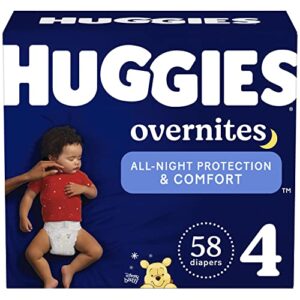 huggies overnites diapers, size 4