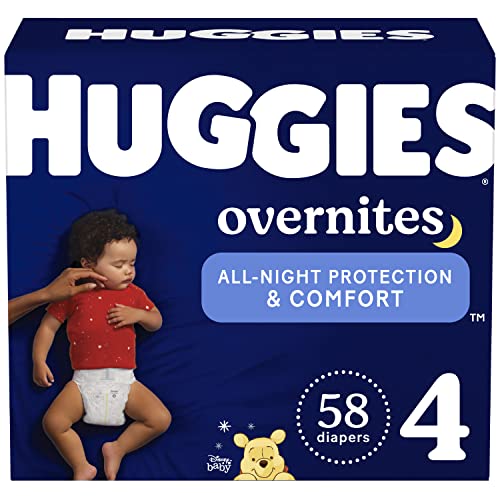 Huggies Overnites Diapers, Size 4