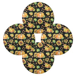 placemats for dining table mats - autumn pumpkins sunflowers leaves branches place mat holiday place mats home decoration 15.4 inch