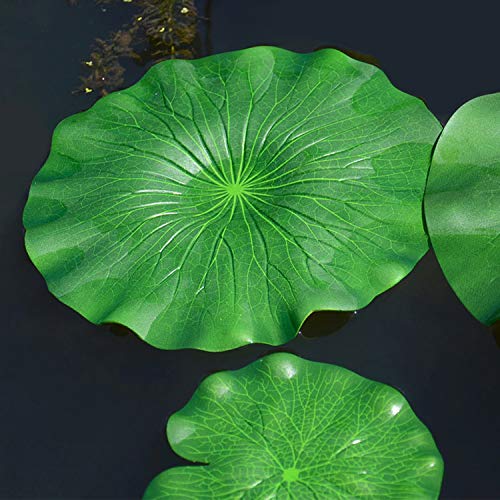 ZAUGONTW 12 Pieces Realistic Lily Pads Leaves, Artificial Floating Foam Lotus Leaves, Water Lily Pads Artificial Foliage Pond Decor for Pond Pool Aquarium Decoration