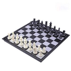 13 Inches Magnetic Travel Chess Set with Folding Chess Board for Beginner, Kids and Adults