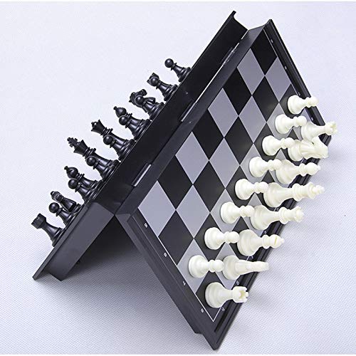 13 Inches Magnetic Travel Chess Set with Folding Chess Board for Beginner, Kids and Adults