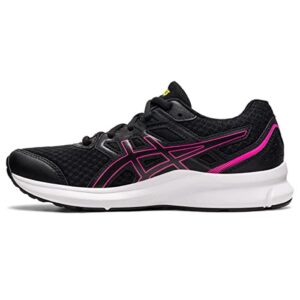 asics women's jolt 3 running shoes, 9.5, black/hot pink