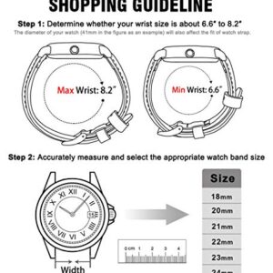 Ritche Genuine 20mm Leather Watch Band for Samsung Galaxy Watch 6 Classic Omega x Swatch Moonswatch Classic Vintage Quick Release Watch Bands for Men Women Compatible with Timex Easy Reader 38mm / Seiko SARB017 / Citizen BN0150-28E / Samsung Galaxy 3 41mm