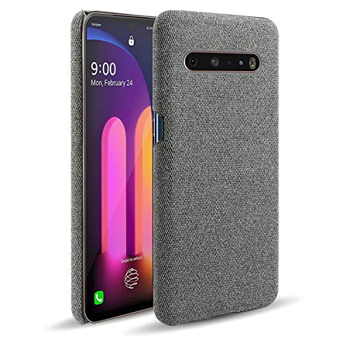 Grandcase LG V60 ThinQ 5G Case,Ultra-Thin Felt Cloth Anti-Fingerprint Shock Absorber Protective Cover for LG V60 ThinQ 5G 6.8" -Dark Grey