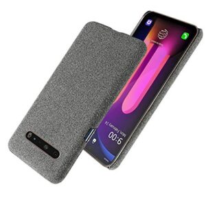 Grandcase LG V60 ThinQ 5G Case,Ultra-Thin Felt Cloth Anti-Fingerprint Shock Absorber Protective Cover for LG V60 ThinQ 5G 6.8" -Dark Grey