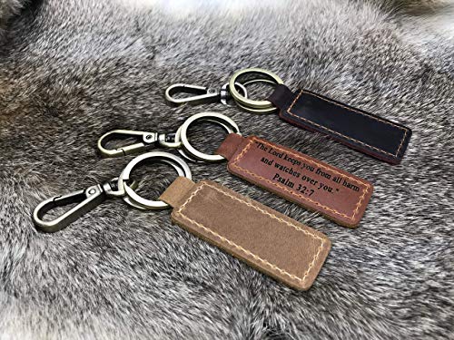 PERSONALIZED Leather KEYCHAIN, Coordinates Key Chain, 3rd Anniversary, Gift for Birthday, Keyfob, Best Gift