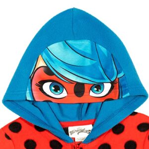 Miraculous Ladybug Little Girls Zip-Up Costume Onesie Pajama Coveralls Red 4-5