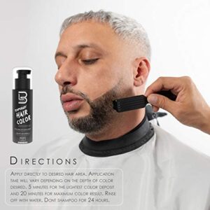 Level 3 Temporary Beard Color - For Black Hair Beards - Full Beard in Minutes - Easy to Apply and No Mixing Required L3 - Level Three Natural Looking Black Dye