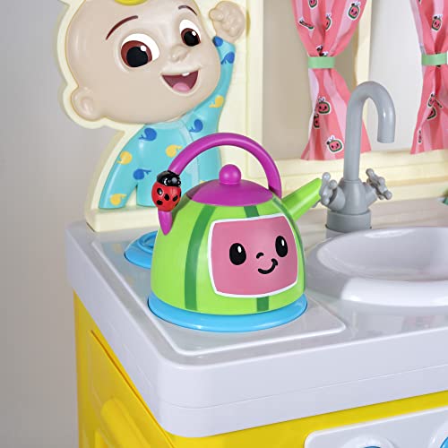 CoComelon Deluxe Feature Roleplay, Little Kitchen - Includes Interactive Kitchen Accessories - Toys for Kids and Preschoolers