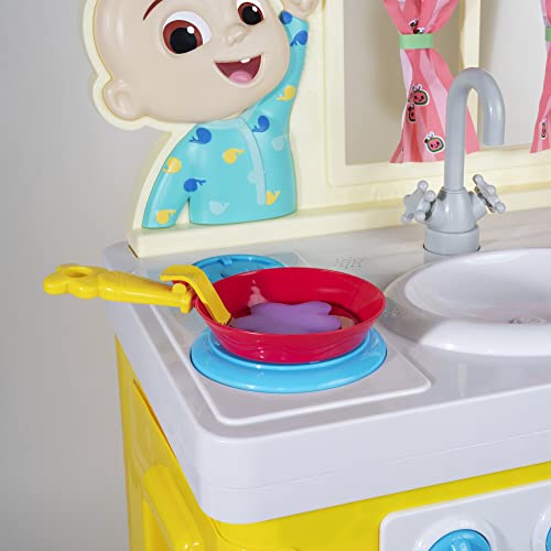 CoComelon Deluxe Feature Roleplay, Little Kitchen - Includes Interactive Kitchen Accessories - Toys for Kids and Preschoolers