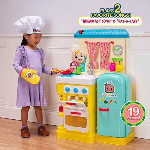 CoComelon Deluxe Feature Roleplay, Little Kitchen - Includes Interactive Kitchen Accessories - Toys for Kids and Preschoolers