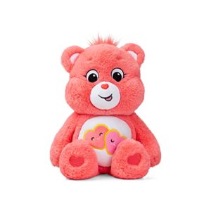 care bears 22084 14 inch medium plush love-a-lot bear, collectable cute plush cuddly toys for children, soft teddies suitable for girls and boys aged 4 years +
