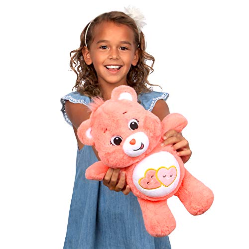 Care Bears 22084 14 Inch Medium Plush Love-A-Lot Bear, Collectable Cute Plush Cuddly Toys for Children, Soft Teddies Suitable for Girls and Boys Aged 4 Years +