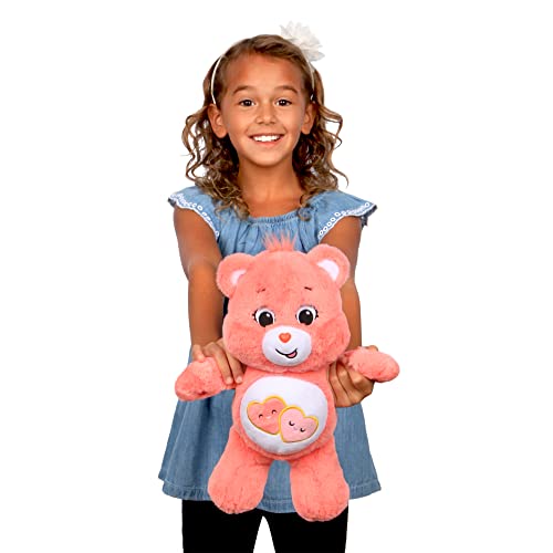 Care Bears 22084 14 Inch Medium Plush Love-A-Lot Bear, Collectable Cute Plush Cuddly Toys for Children, Soft Teddies Suitable for Girls and Boys Aged 4 Years +