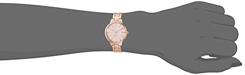 Nine West Women's Japanese Quartz Dress Watch with Metal Strap, Rose Gold, 14 (Model: NW/2098PKRG)