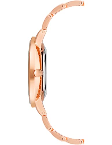 Nine West Women's Japanese Quartz Dress Watch with Metal Strap, Rose Gold, 14 (Model: NW/2098PKRG)