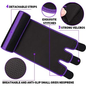 RIYA Waist Trimmer Sweat Waist Trainer Women Waist Sweat Belt Band Belly Stomach Wrap Purple