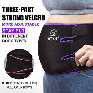 RIYA Waist Trimmer Sweat Waist Trainer Women Waist Sweat Belt Band Belly Stomach Wrap Purple