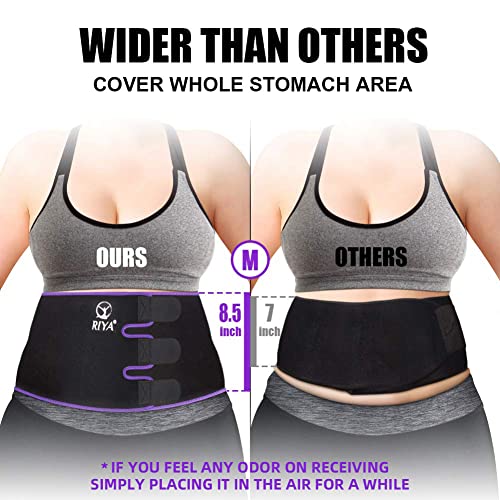 RIYA Waist Trimmer Sweat Waist Trainer Women Waist Sweat Belt Band Belly Stomach Wrap Purple