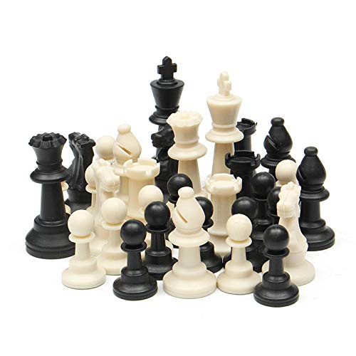 FIBVGFXD Traveling Portable Chess Traditional Chessboard Set, for Tournament Club with Green Roll-up Board + Plastic Bag Chess Game (34.5 x 34.5cm)