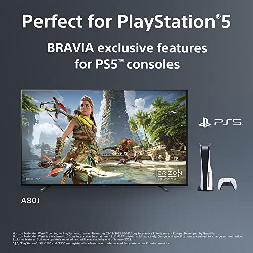 Sony A80J 55 Inch TV: BRAVIA XR OLED 4K Ultra HD Smart Google TV with Dolby Vision HDR and Alexa Compatibility XR55A80J- 2021 Model