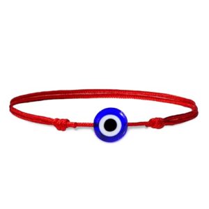 LUCK STRINGS Lucky Evil Eye Protection Bracelet, Adjustable Red String, Handmade Evil Eye Strand Bracelet For Men and Women