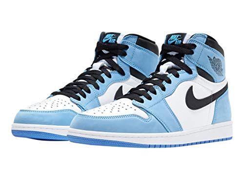 Nike Men's Air Jordan 1 Retro High OG Shoes, White/University Blue-black, 9.5