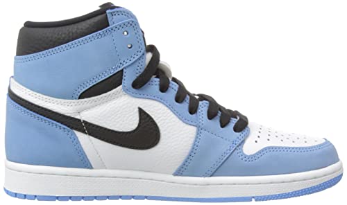 Nike Men's Air Jordan 1 Retro High OG University Blue, White/University Blue/Black, 12