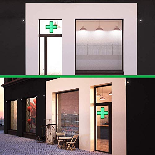 Medical Cross LED Dispensary Sign. Collective Shop Accessories Green Indoor Display Business Wall Commercial Decorations for Brick Mortar Store. Ultra Bright XXL 19”x19” Light, hanging, 3 Mode.