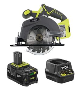 ryobi 18-volt cordless 5 12inch circular saw kit with a 4ah battery and charger (no retail packaging)