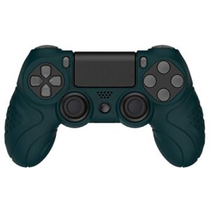 PlayVital Guardian Edition Racing Green Soft Anti-Slip Controller Silicone Case Cover for ps4, Rubber Protector Skins with Joystick Caps for ps4 for ps4 Slim for ps4 Pro Controller