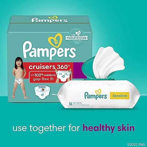 Pampers Diapers Size 7, 88 Count - Pull On Cruisers 360° Fit Disposable Baby Diapers with Stretchy Waistband, Packaging & Prints May Vary