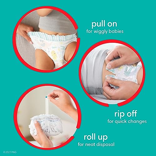 Pampers Diapers Size 7, 88 Count - Pull On Cruisers 360° Fit Disposable Baby Diapers with Stretchy Waistband, Packaging & Prints May Vary