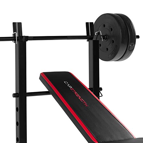 CAP Strength Standard Bench with 100 lb Weight Set, Leg Developer