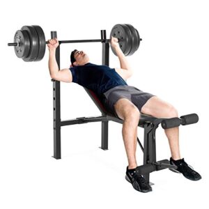 CAP Strength Standard Bench with 100 lb Weight Set, Leg Developer