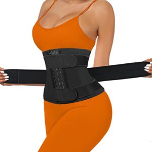 Phateey Waist Trainer for Women Lower Belly Fat Corset Waist Cincher Trimmer Belt Sport Girdle for Workout Fitness - 3 Straps