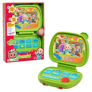 cocomelon sing and learn laptop toy for kids, lights, sounds, and music encourages letter, number, shape, and animal recognition, kids toys for ages 18 month, and presents