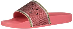 katy perry women's the jimmi slide sandal, watermelon/oasis pink, 6