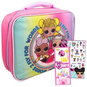 lol doll lunch box for girls set - lol doll lunch box bundle with stickers | lol doll accessories